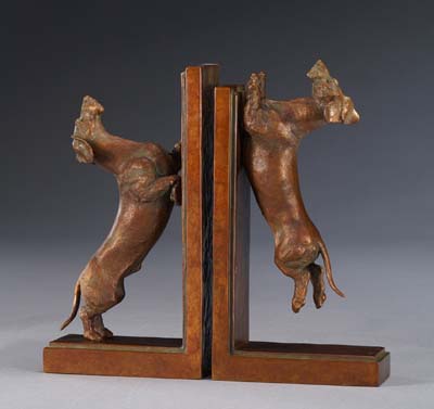 miniature bronze canine sculpture