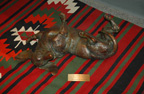 fine bronze Dachshund sculpture by Joy Beckner
