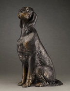 Joy Beckner bronze Gordon Setter sculpture