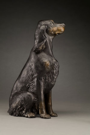 Gordon Setter bronze sculpture by Joy Beckner canine sculptor