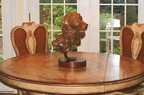 Canine sculpture in bronze by Joy Beckner