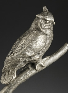 New Bronze Owl Sculpture by Joy Beckner