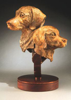 fine bronze Golden Retriever sculpture