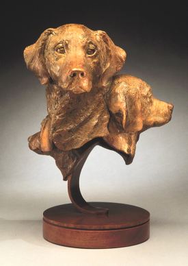 Bronze Golden Retriever Sculpture