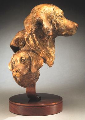 Bronze Golden Retriever Sculpture