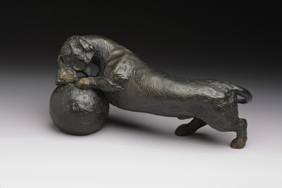 Joy Beckner canine bronze sculpture