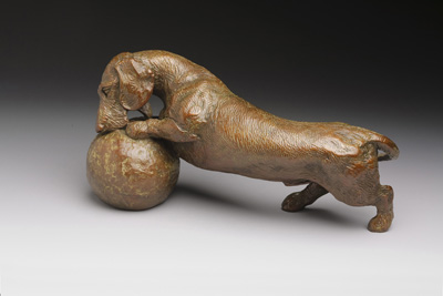 Joy Beckner canine bronze sculpture
