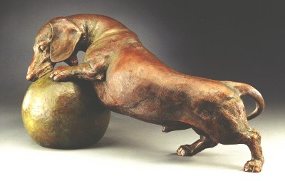 Joy Beckner canine bronze sculpture