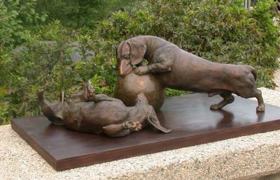 Joy Beckner bronze canine sculptor