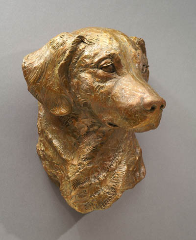 Bronze Canine Retriever Sculpture by Joy Beckner Sculptor