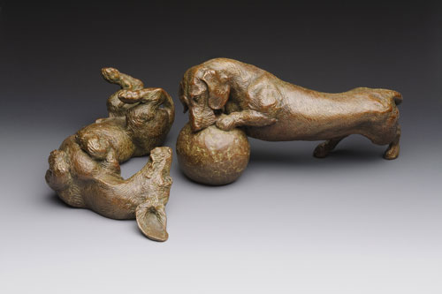 Joy Beckner canine bronze sculpture