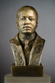 fine bronze sculpture of canines and figurative subject matter by Joy Beckner bronze sculptor
