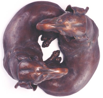 Joy Beckner bronze canine sculptor