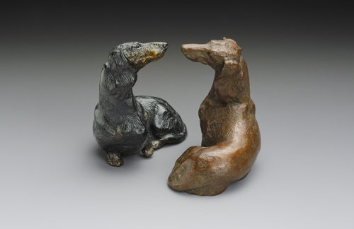 Joy Beckner sculptor of canines in bronze
