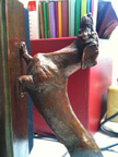 canine bronze sculpture by Joy Beckner