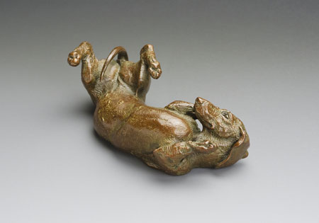 Joy Beckner miniature canine bronze sculpture