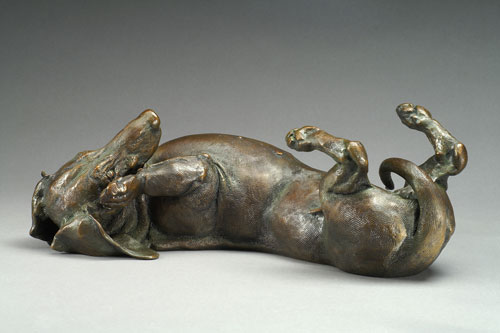 Joy Beckner fine bronze canine sculpture
