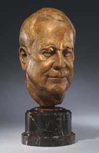 bronze portrait sculpture by Joy Beckner