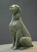 Click on this bronze Gordon Setter sculpture in progress to view large screen-size