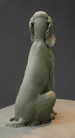 Click on this bronze Gordon Setter sculpture in progress to view large screen-size