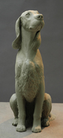 Click on this bronze Gordon Setter sculpture in progress to view large screen-size