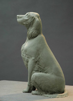 Click on this bronze Gordon Setter sculpture in progress to view large screen-size