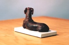 Joy Beckner canine sculpture in bronze