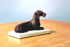 Joy Beckner canine sculpture in bronze