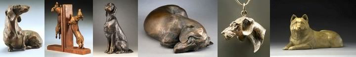 Joy Beckner fine bronze sculptor versatility in bronze canine sculpture