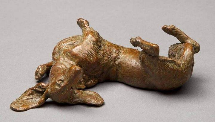 A Good Life 1:6 Scale Long Dachshund Bronze Sculpture by Joy Beckner