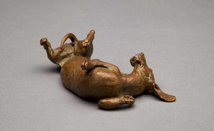 A Good Life 1:6 Scale Wire Dachshund Bronze Sculpture by Joy Beckner