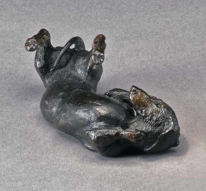 Sweet Roll 1:6 Scale Smooth Dachshund Bronze Sculpture by Joy Beckner