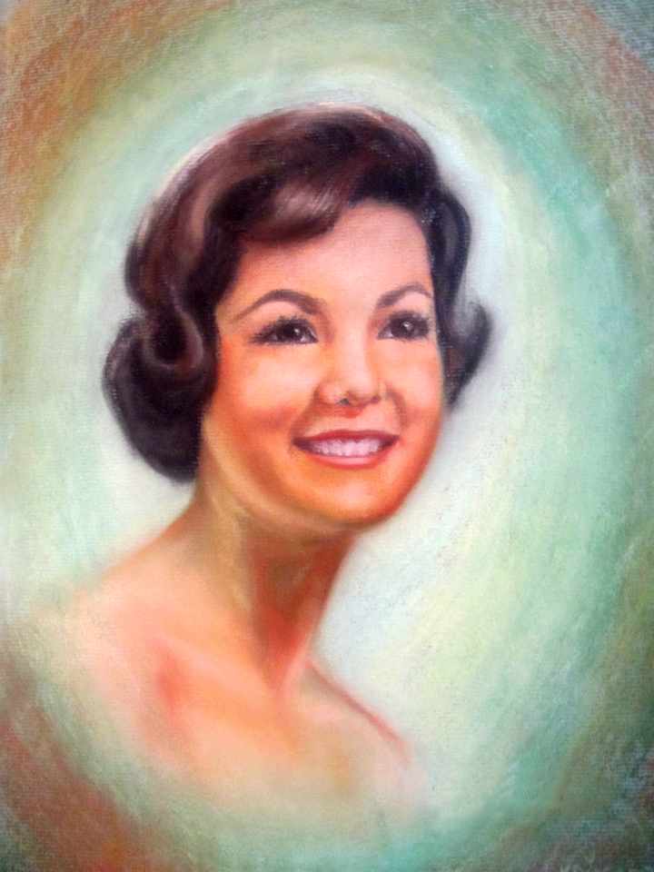 Elaine Kontominas Pastel Painting created by Joy Beckner