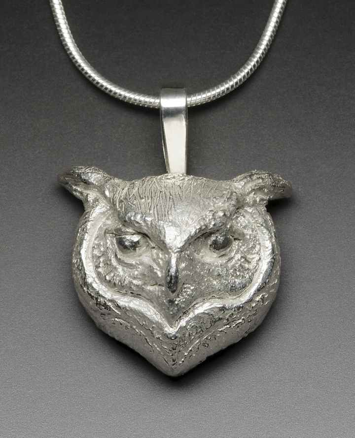 Sterling Silver Owl Pendant by Joy Kroeger Beckner - The Eyes Have It